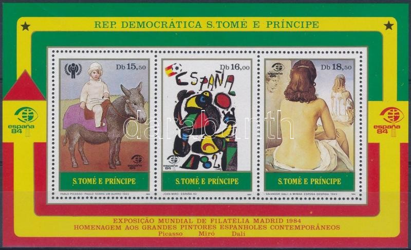Nemzetközi bélyegkiállítás ESPANA: Madrid blokk, International Stamp Exhibition ESPANA: Madrid block