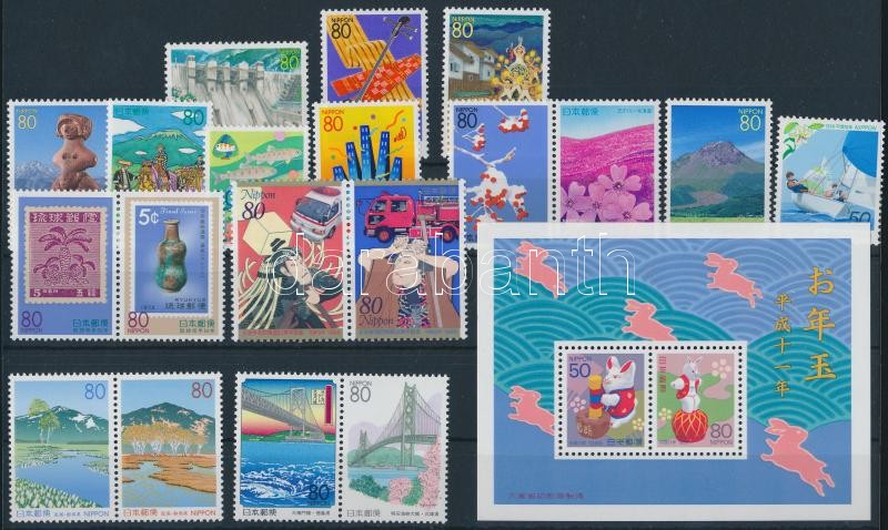 19 stamps + block, 19 klf bélyeg + blokk