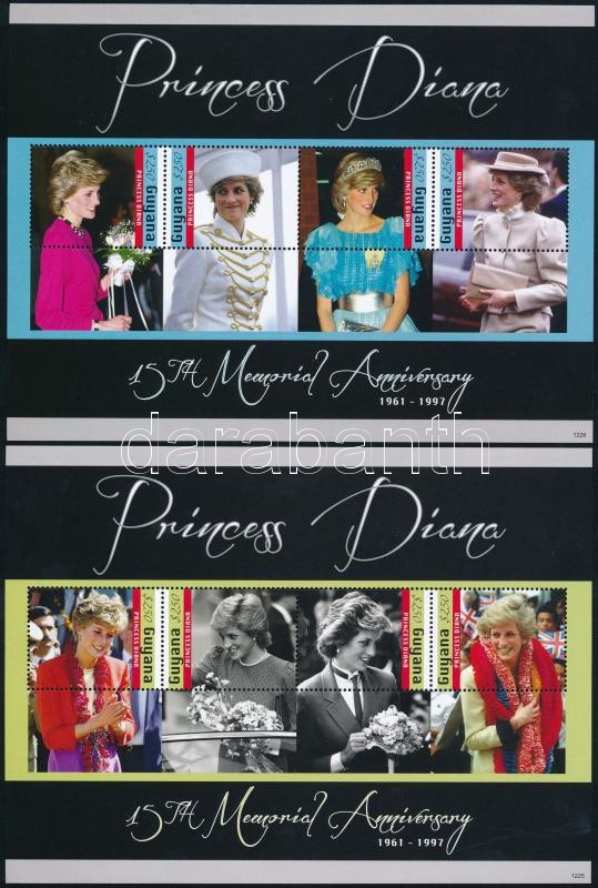 Princess Diana's death mini sheet set, Diana hercegnő halálának 15. évfordulója kisív sor