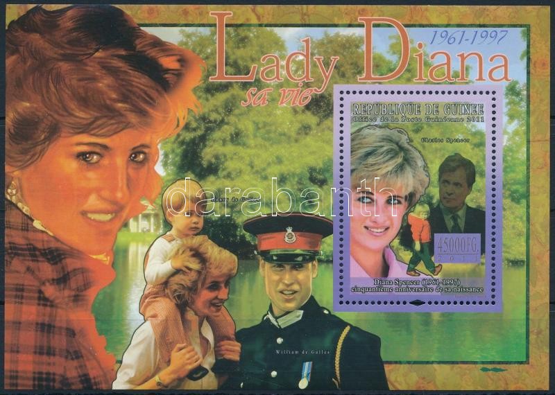 Diana hercegnő születésének 50. évfordulója blokk, 50th anniversary of Princess Diana's birth block