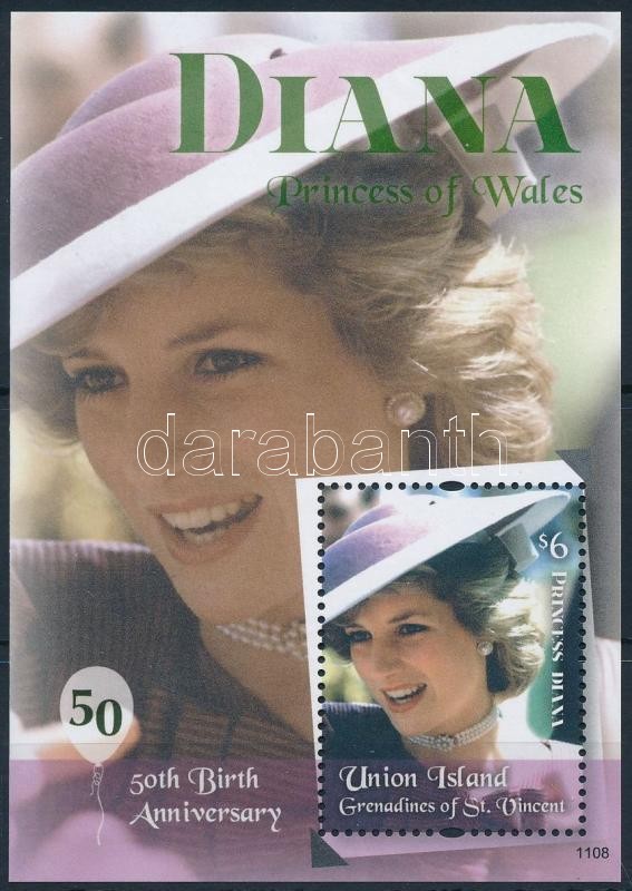 Diana hercegnő születésének 50. évfordulója blokk, Princess Diana block