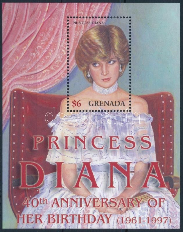 40th anniversary of Princess Diana's birth block, Diana hercegnő születésének 40. évfordulója blokk