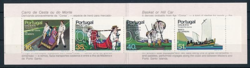 Madeirai szállítóeszközök bélyegfüzet, Madeira transport equipment stamp-booklet