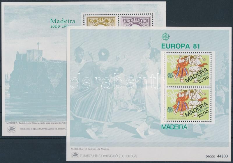 1980-1981 Stamp Day block + Folklore block, 1980-1981 Bélyegnap blokk + Folklór blokk