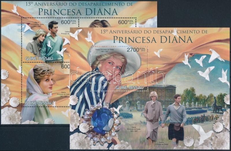 Princess Diana mini sheet + block, Diana hercegnő kisív + blokk