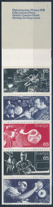 Swedish glass stamp-booklet, Svéd üveg bélyegfüzet