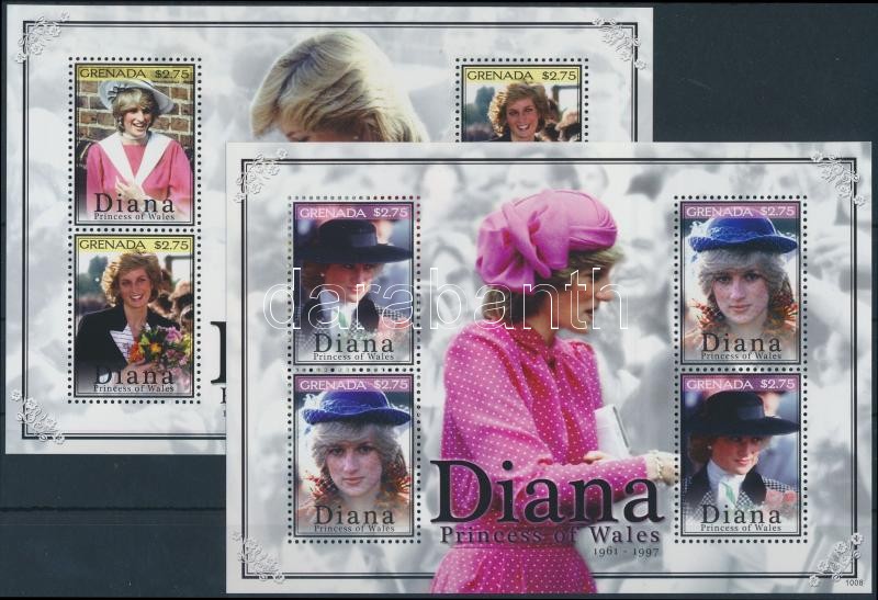Princess Diana mini sheet set, Diana hercegnő kisív sor