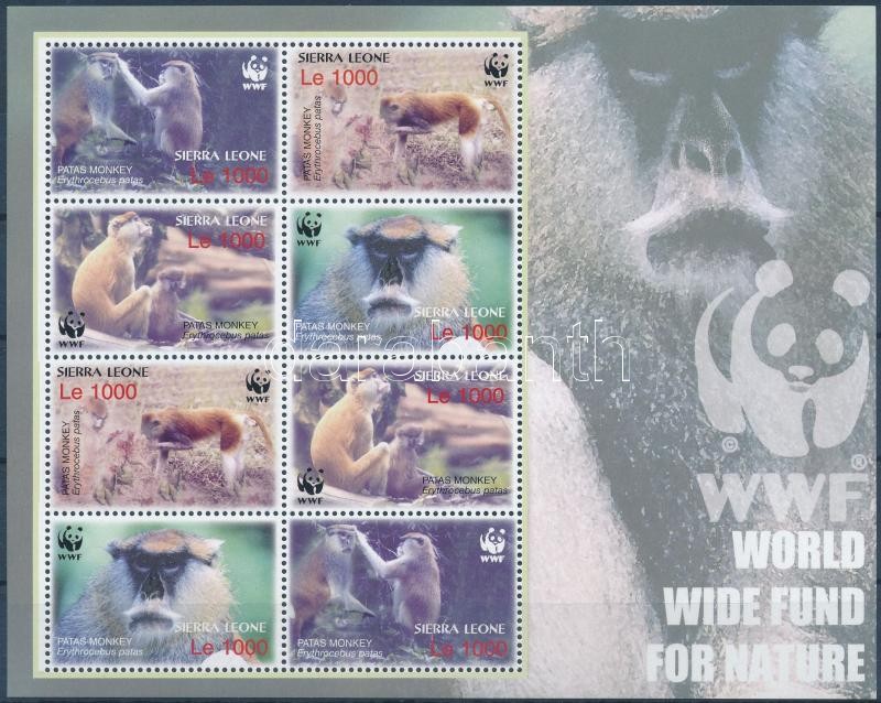 WWF: Monkeys minisheet, WWF: Majmok kisív