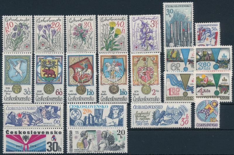 Csehszlovákia 3 klf sor + 7 önálló érték, Czechoslovakia 3 sets + 7 stamps