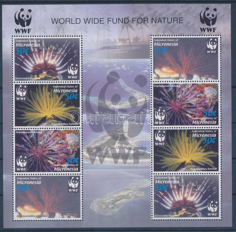 WWF: Korallok 2 és 4 sort tartalmazó kisívek, WWF: Corals minisheet with 2 and 4 sets