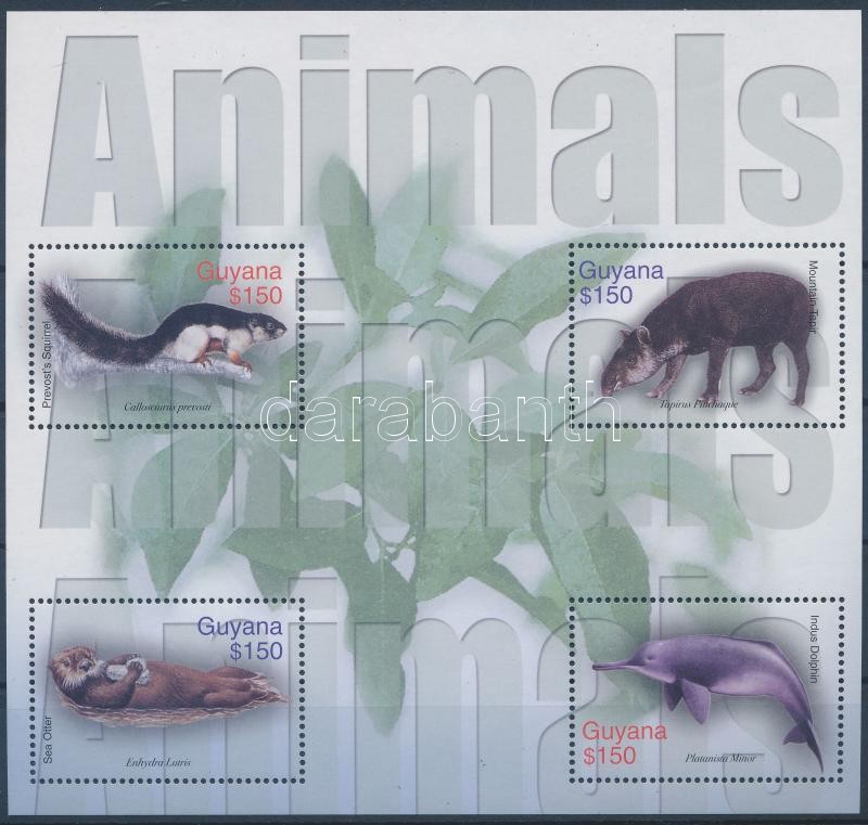 Emlősállatok kisív, Mammals minisheet