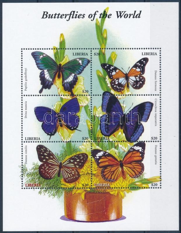 Butterflies minisheet, Lepkék kisív