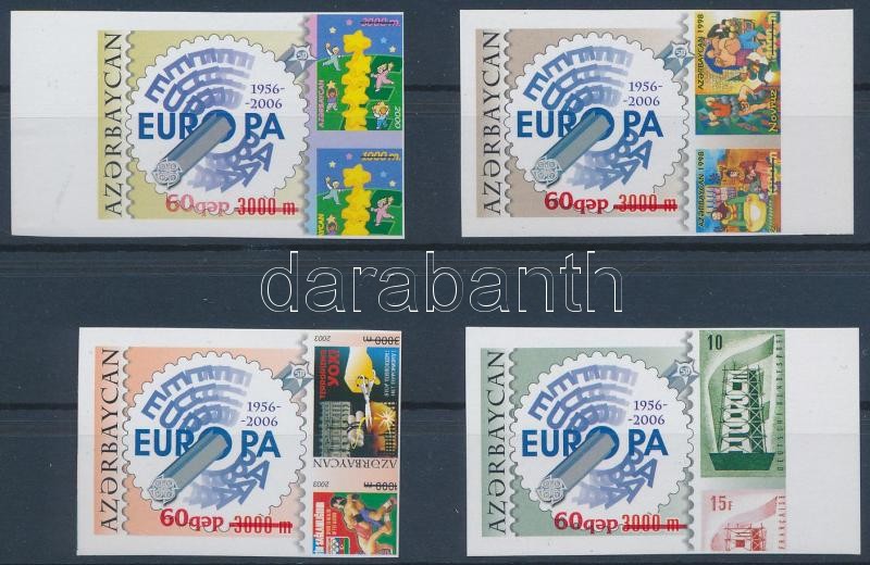 50th anniversary of the Europe CEPT  imperforated margin  set, 50 éves az Europa CEPT bélyeg ívszéli vágott sor