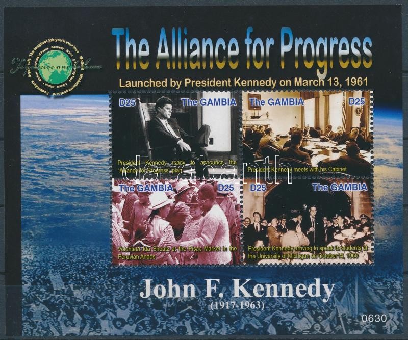 John F. Kennedy 90. születésnapja kisív, John F. Kennedy mini sheet