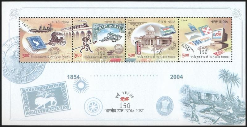150th anniversary of Indian Post block, 150 éves az indiai posta blokk