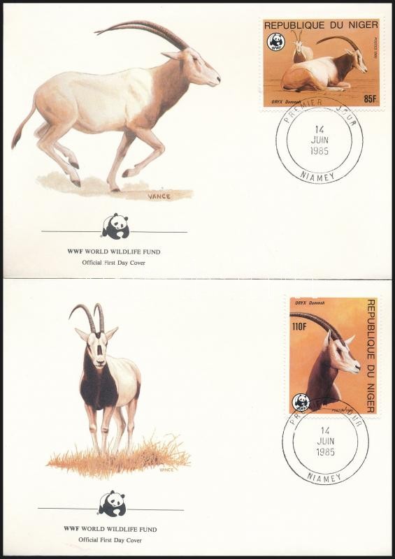 WWF Antelope set 4 FDC, WWF: Antilop sor 4 FDC-n