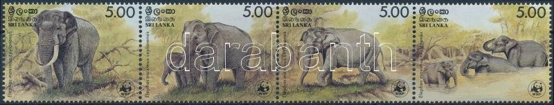 WWF: Elefánt 4-es csík, WWF Elephant stripe of 4