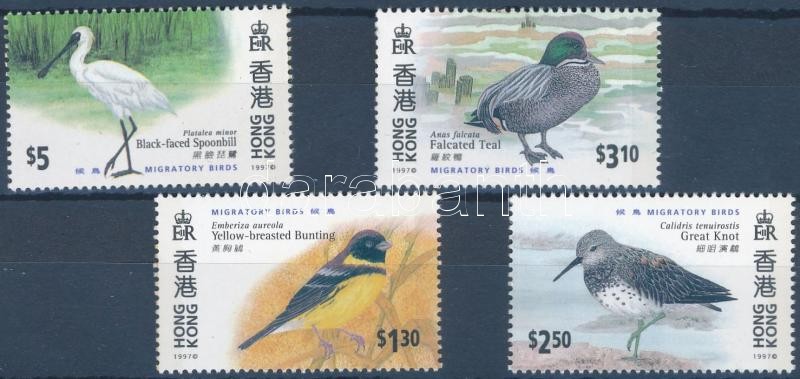 Hong Kong international stamp exhibition, migratory birds set, Hong Kong nemzetközi bélyegkiállítás, vándormadarak sor
