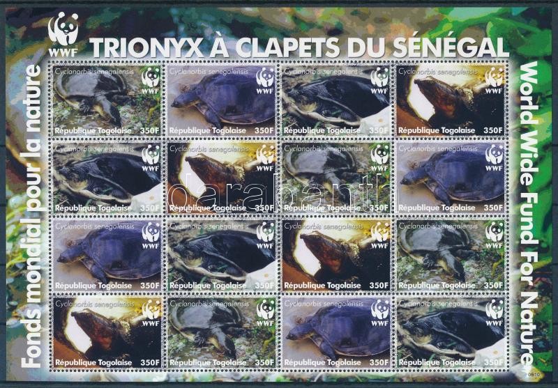 WWF: Turtles minisheet with 4 set, WWF: Teknősök 4 sorozatot tartalmazó kisív