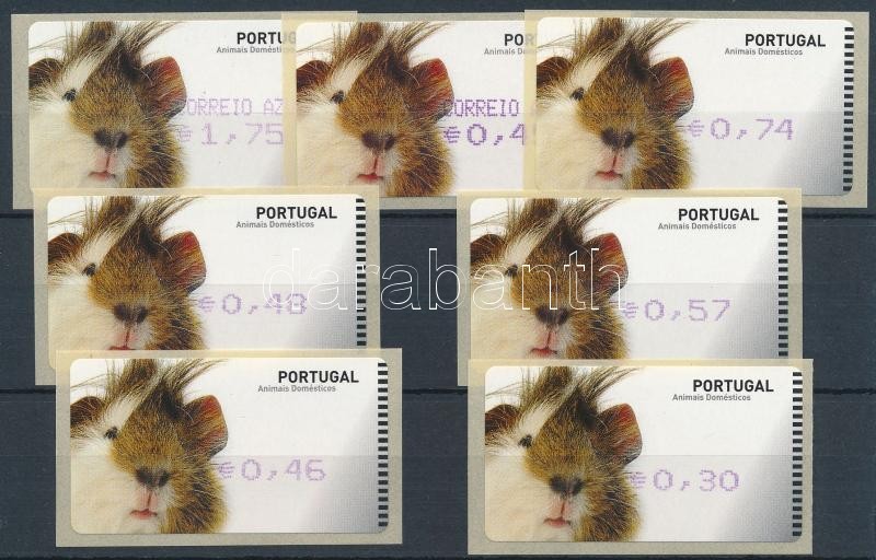 Automata bélyegek: tengeri malac 7 klf érték (öntapadós), Automatic stamps: sea pig 7 values (self-adhesive)