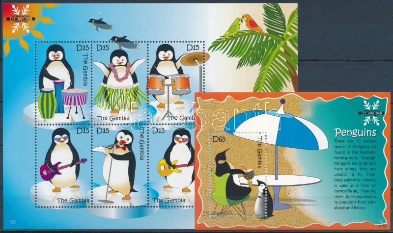 International Polar Year mini sheet + block, Nemzetközi Sarki Év kisív + blokk
