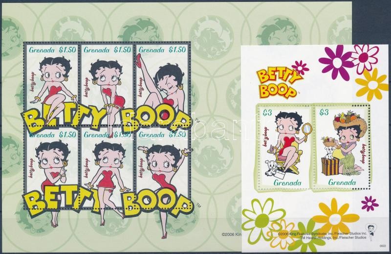 Betty Boop kisív + blokk, Betty Boop mini sheet + block