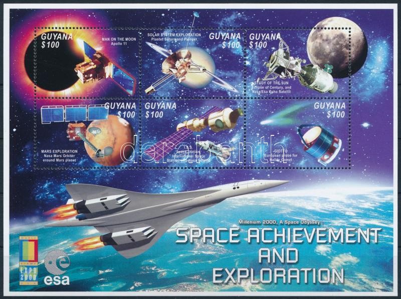 International Stamp Exhibition; Anaheim - Conquering space mini sheet, Nemzetközi bélyegkiállítás; Anaheim - A világűr meghódítása kisív