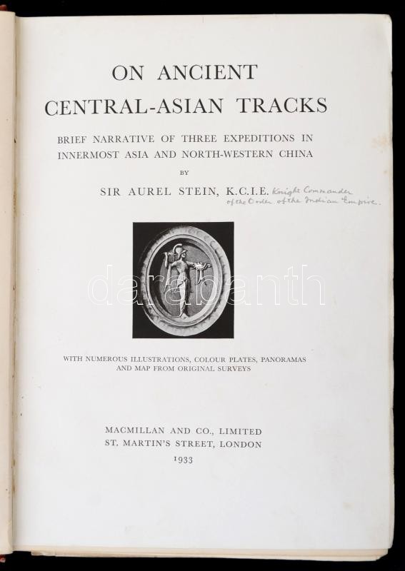 Stein Aurél / Stein, Marc Aurel: On ancient Central-Asian