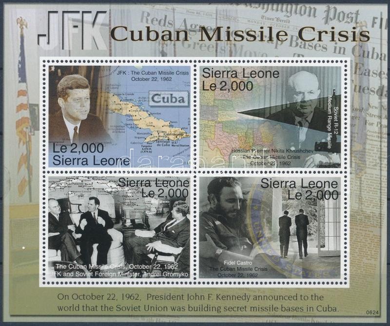 Cuban crisis mini sheet, Kubai válság kisív