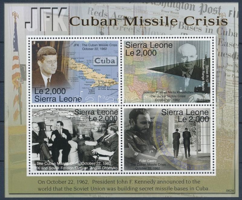 Kubai válság kisív, Cuban crisis mini sheet
