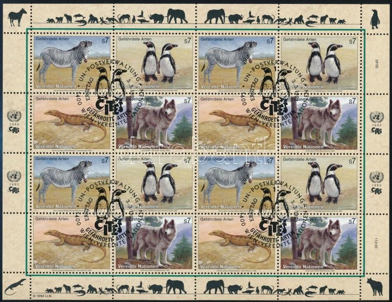 Endangered animals (I). minisheet, Veszélyeztetett állatok (I). kisív