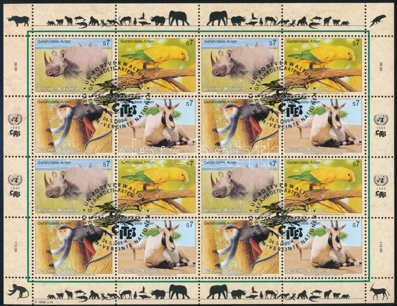 Endangered animals (III). minisheet, Veszélyeztetett állatok (III). kisív