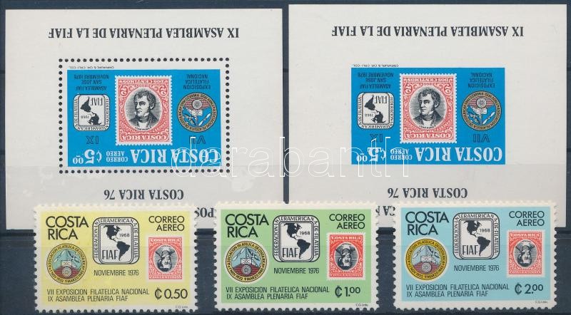 Nemzetközi bélyegkiállítás sor + blokksor, International stamp exhibition set + block set