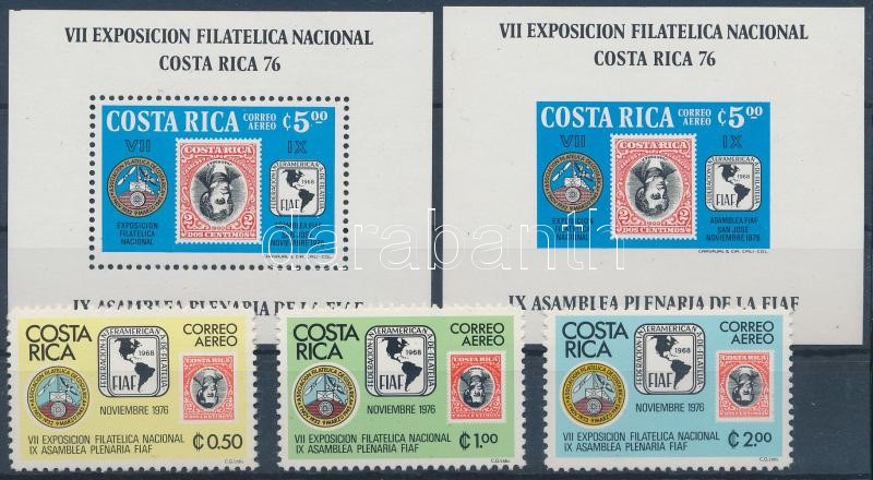 International Stamp Exhibition set + blockset, Nemzetközi bélyegkiállítás sor + blokksor