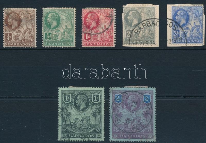 Forgalmi 7 klf bélyeg (2Sh javított sarok / repaired corner), Definitive 7 diff stamp (2Sh repaired corner)