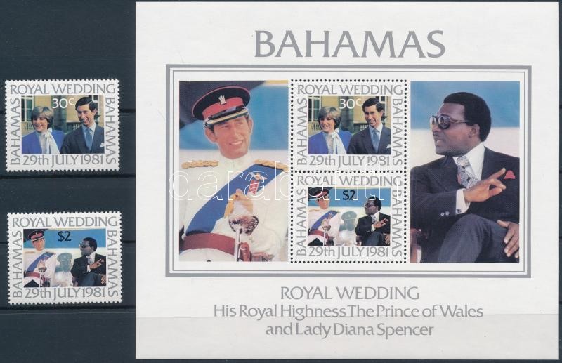 Diana hercegnő esküvője sor + blokk, Princess Diana's wedding set + block