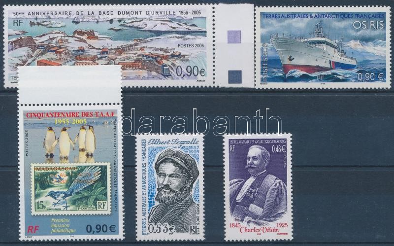 2005-2006 5 diff. stamps, 2005-2006 5 klf bélyeg