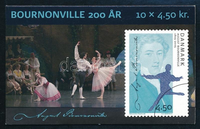 200th anniversary of August Bournonville birth stamp booklet, 200 éve született August Bournonville bélyegfüzet
