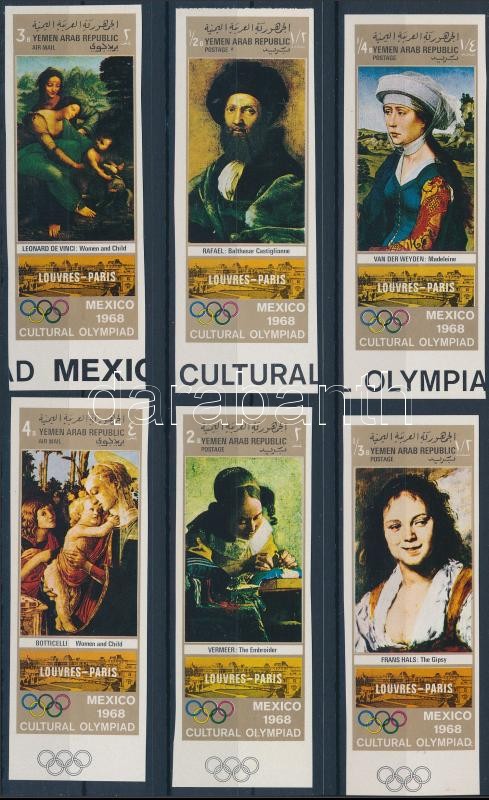 Kultur-Olimpiade Mexikó vágott sor, Culture Olympiad Mexico imperforated set
