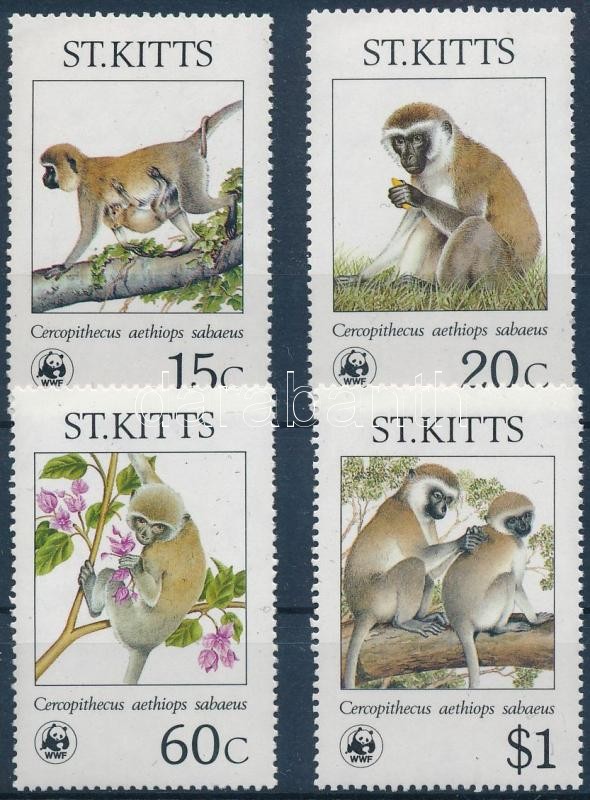 WWF: Monkey set + 4 FDC, WWF: Majom sor + 4 db FDC