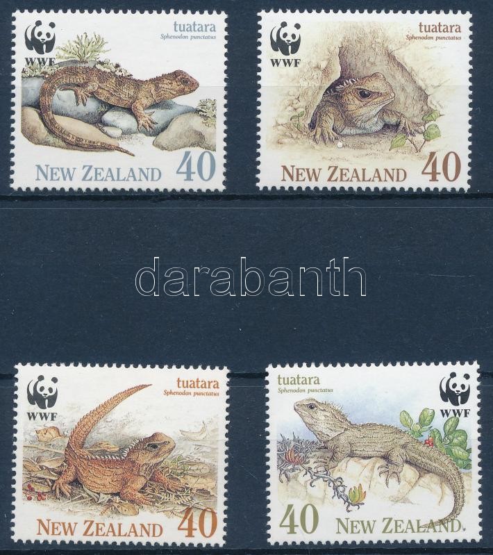 WWF Gyíkok sor + a sor 4 FDC-n, WWF Lizards set + set on 4 FDC