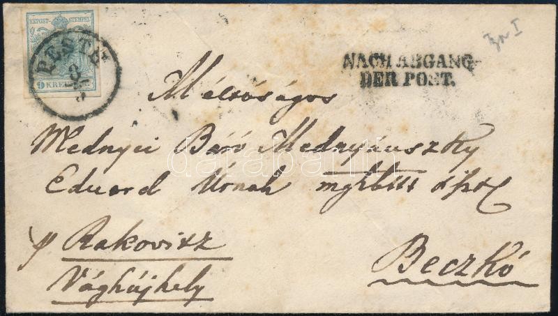 ~1852 9kr HP I. levélen 