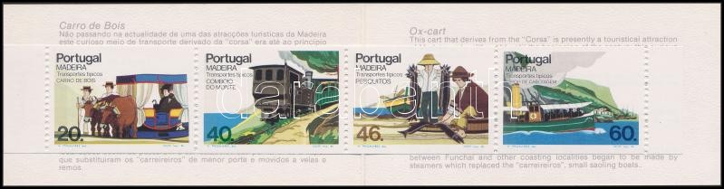 Madeira means of transport (II.) stamp booklet, Madeirai szállítóeszközök (II.) bélyegfüzet