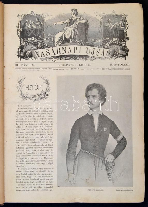 1899 Vasárnapi újság. Negyvenhatodik, teljes évfolyam. 1-53. | Darabanth  Kft.