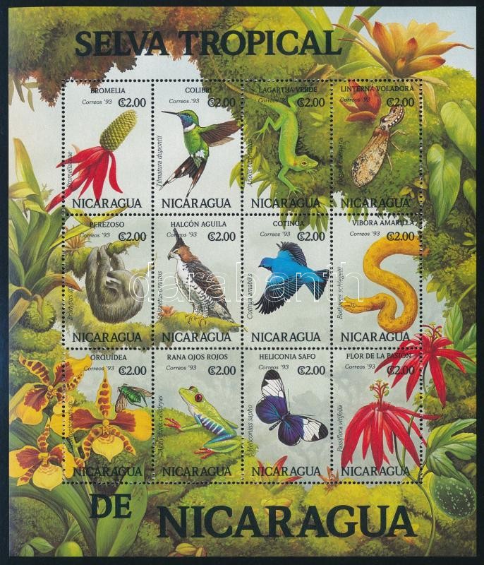Növények és állatok teljes ív, Fauna and flora complete sheet