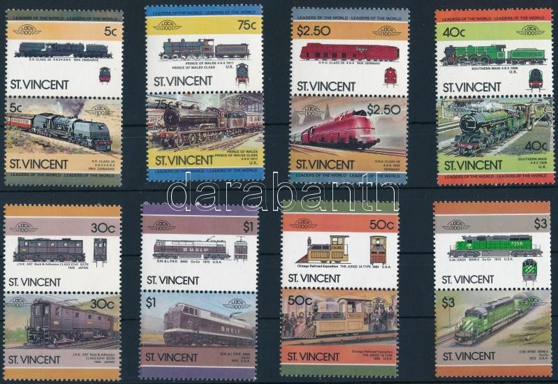 1984-1986 Vasúti közlekedés 2 klf sor, 1984-1986 Railway 2 sets
