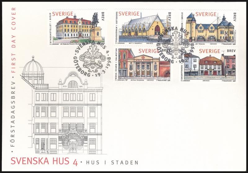 Local architecture set FDC, Helyi építészet sor FDC-n