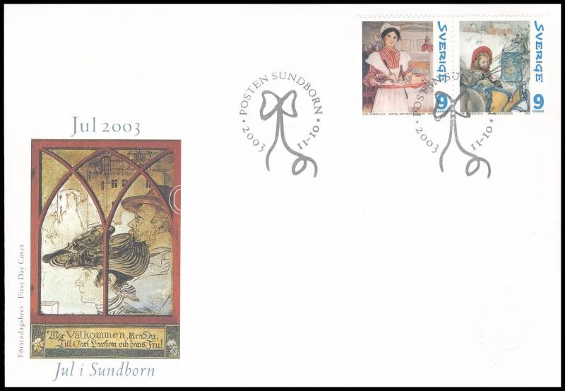 Christmas pair FDC, Karácsony pár FDC-n