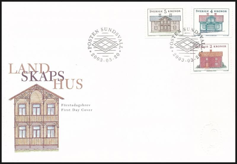 Village houses set FDC, Falusi házak sor FDC-n