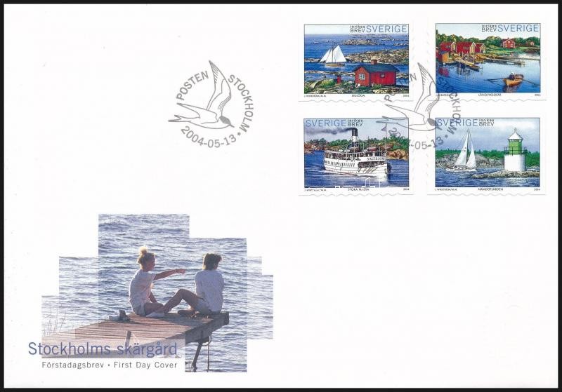 Summer in Stockholm set FDC, Nyár Stockholmban sor FDC-n